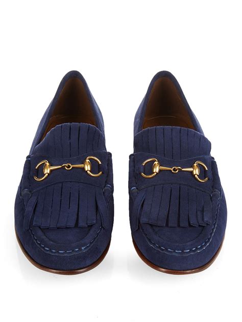 gucci blue suede soccer loafers|Gucci loafers horsebit.